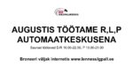 Augustis töötame R,L,P automaatkeskusena