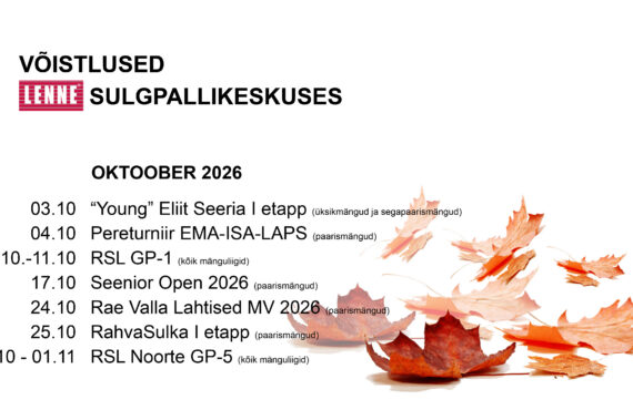 Oktoobri võistlused Lenne Sulgpallikeskuses
